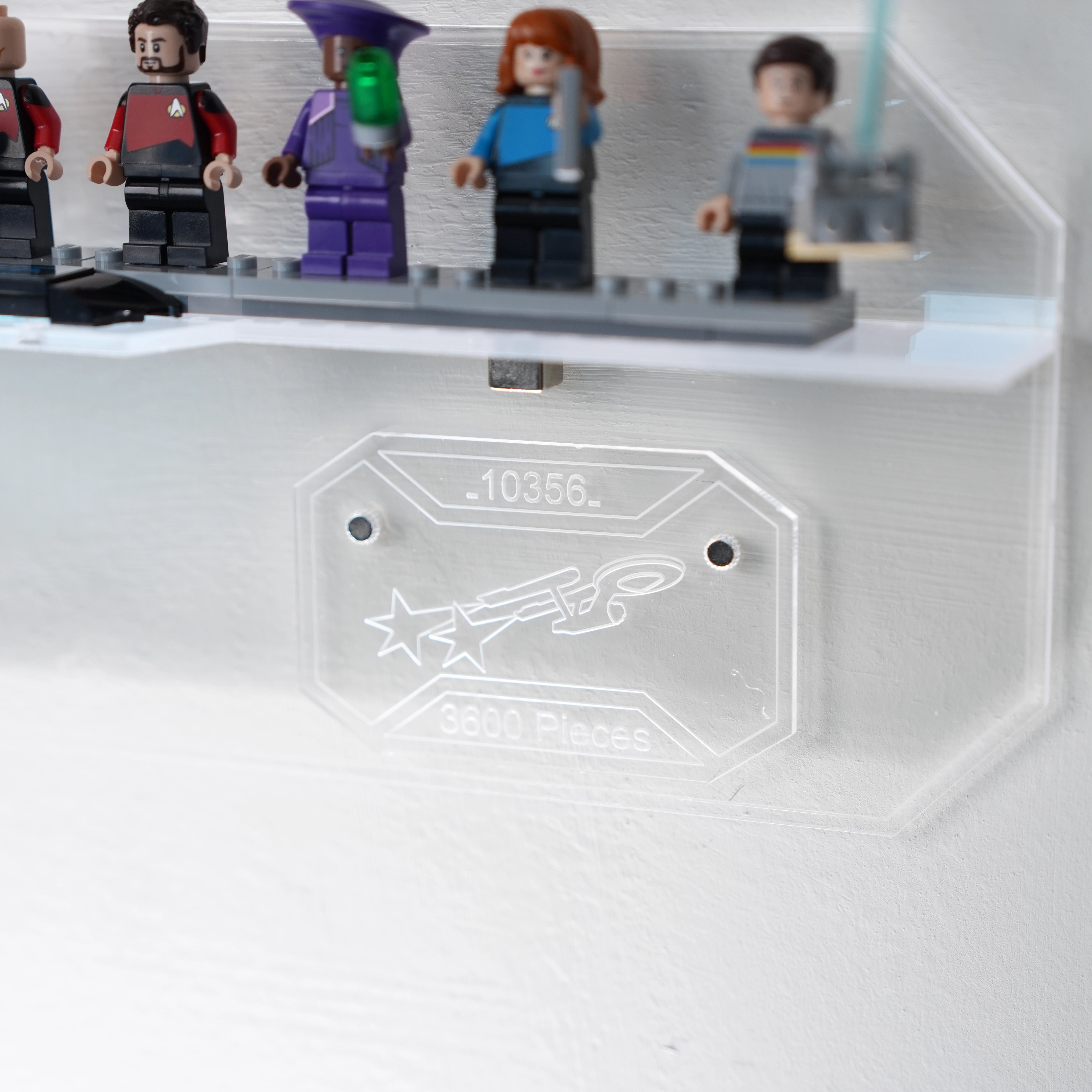 Acrylic Wall Mount Display frame for LEGO® ICONS 10356 Star Trek: U.S.S. Enterprise NCC-1701-D™