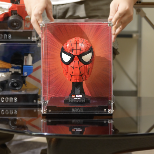 【PREMIUM】Display Case for LEGO® Marvel Helmet Ultra-high Translucent Acrylic