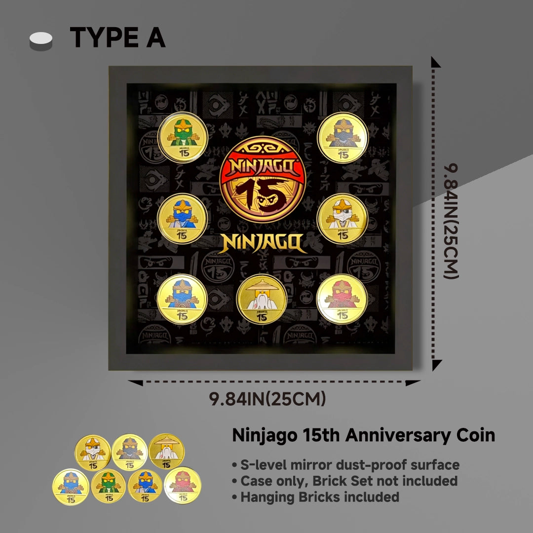 Display case for LEGO® Ninjago 15th Anniversary Coin