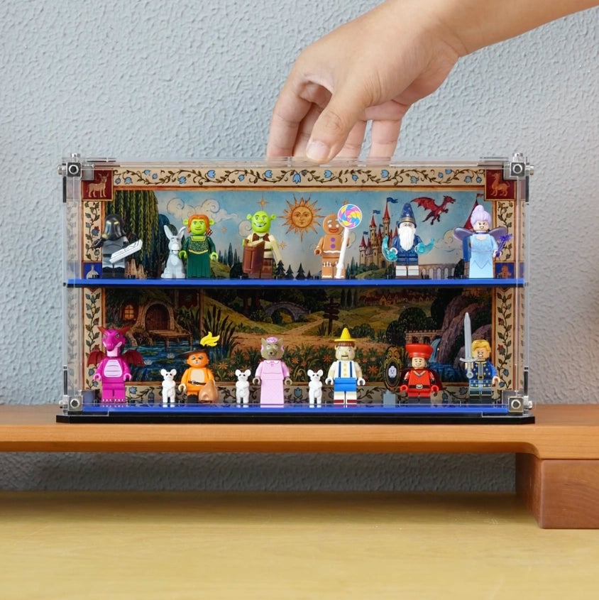 Wall-Mountable Acrylic Display case For LEGO® Minifigures 71053 Shrek Series