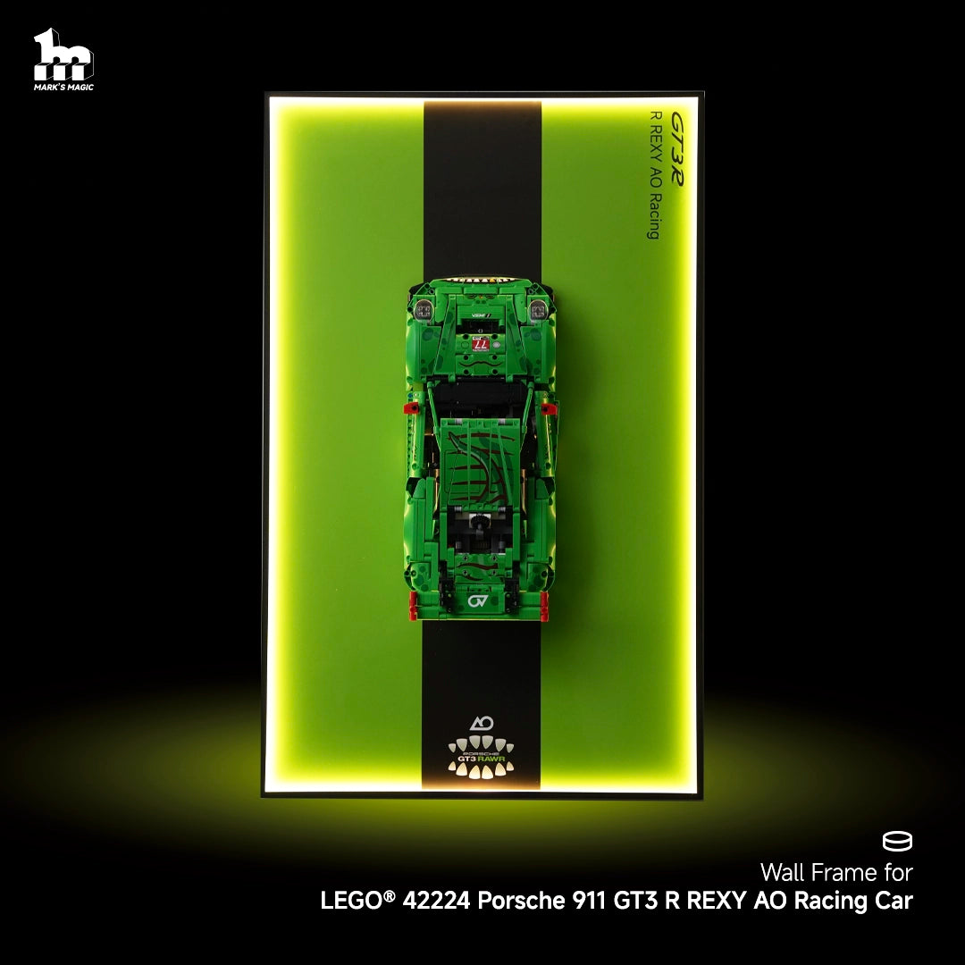 Car Display Frame For LEGO® 42224 Porsche 911 GT3 R REXY AO Racing Car