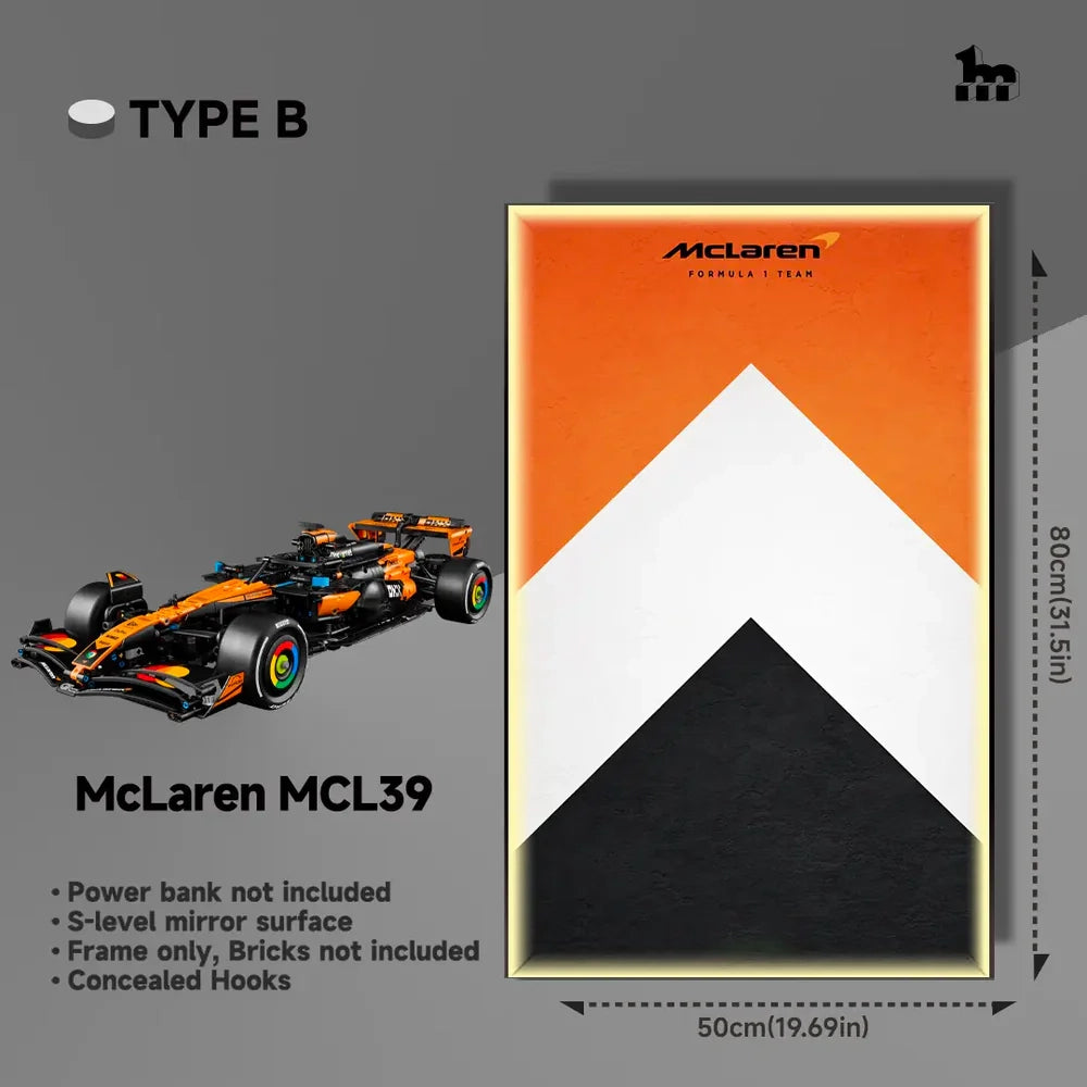 Wall Display Frame For LEGO® Technic™ F1 Series.