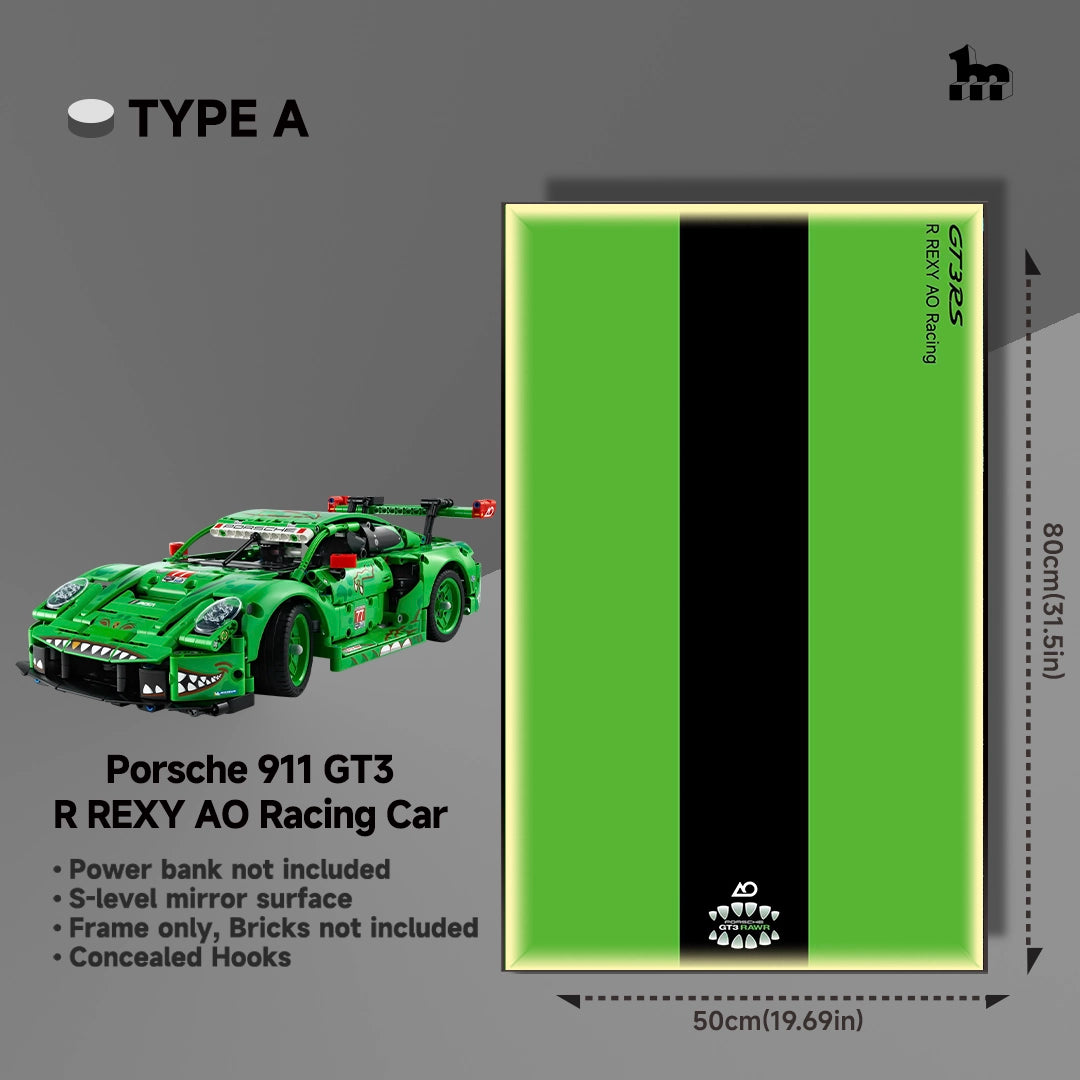 Car Display Frame For LEGO® 42224 Porsche 911 GT3 R REXY AO Racing Car