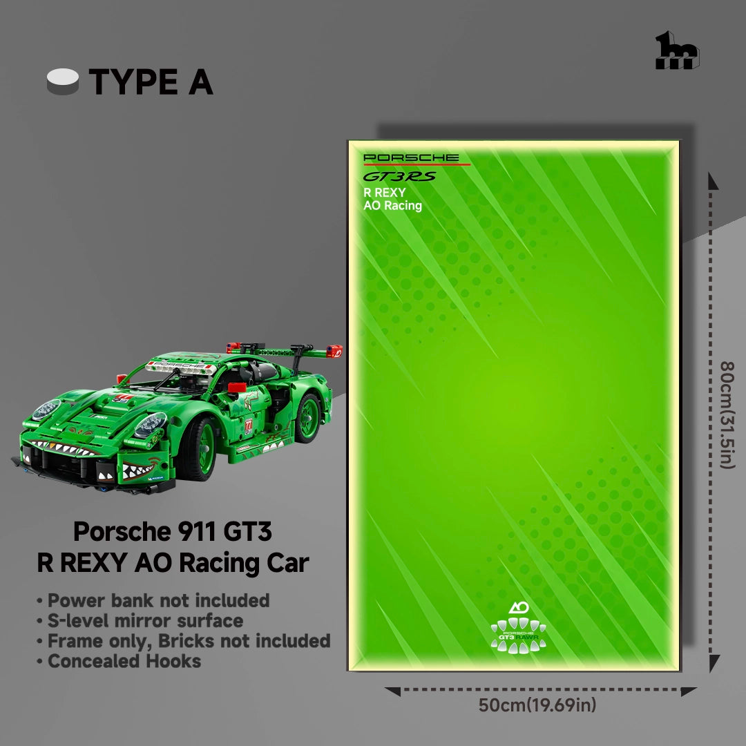 Car Display Frame For LEGO® 42224 Porsche 911 GT3 R REXY AO Racing Car