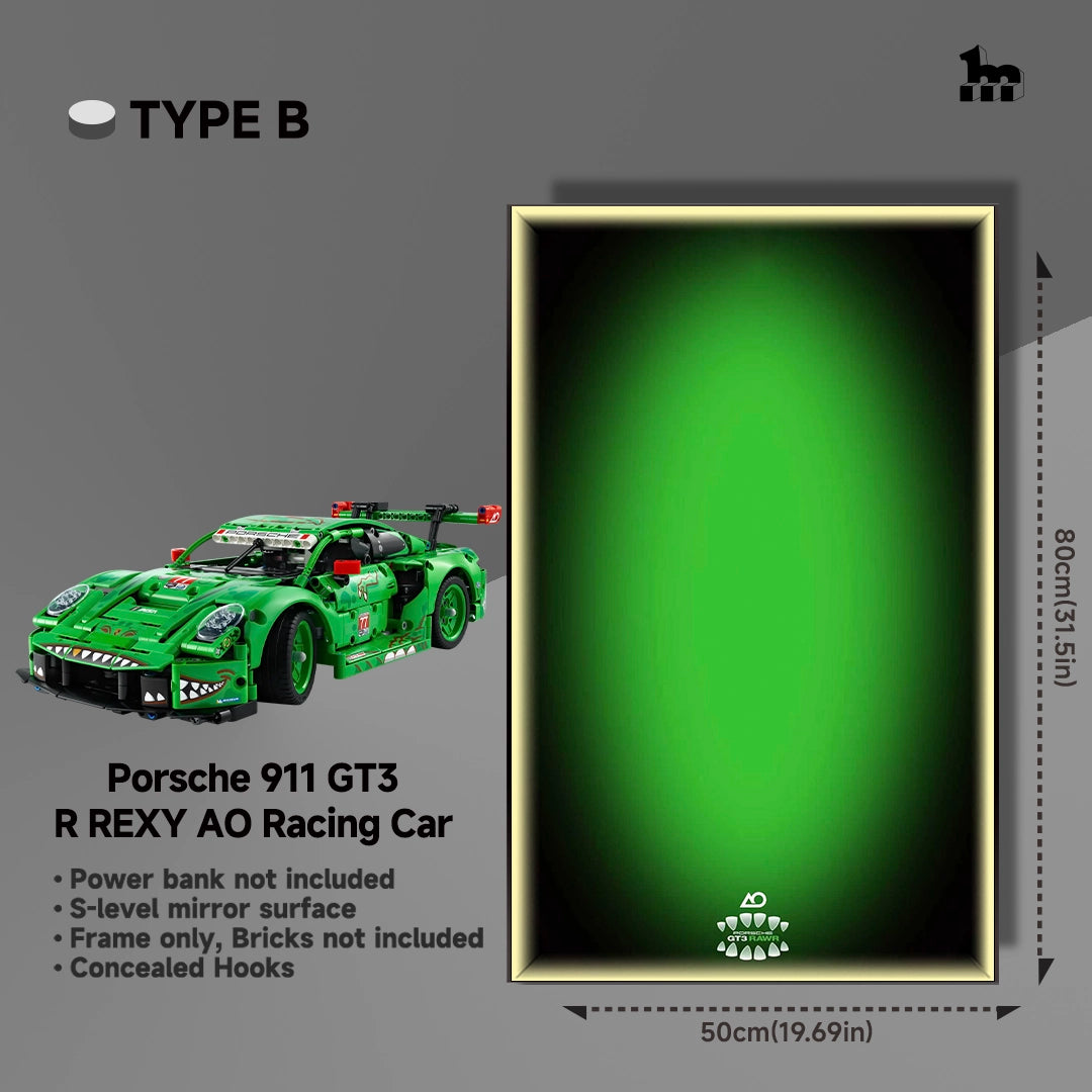 Car Display Frame For LEGO® 42224 Porsche 911 GT3 R REXY AO Racing Car