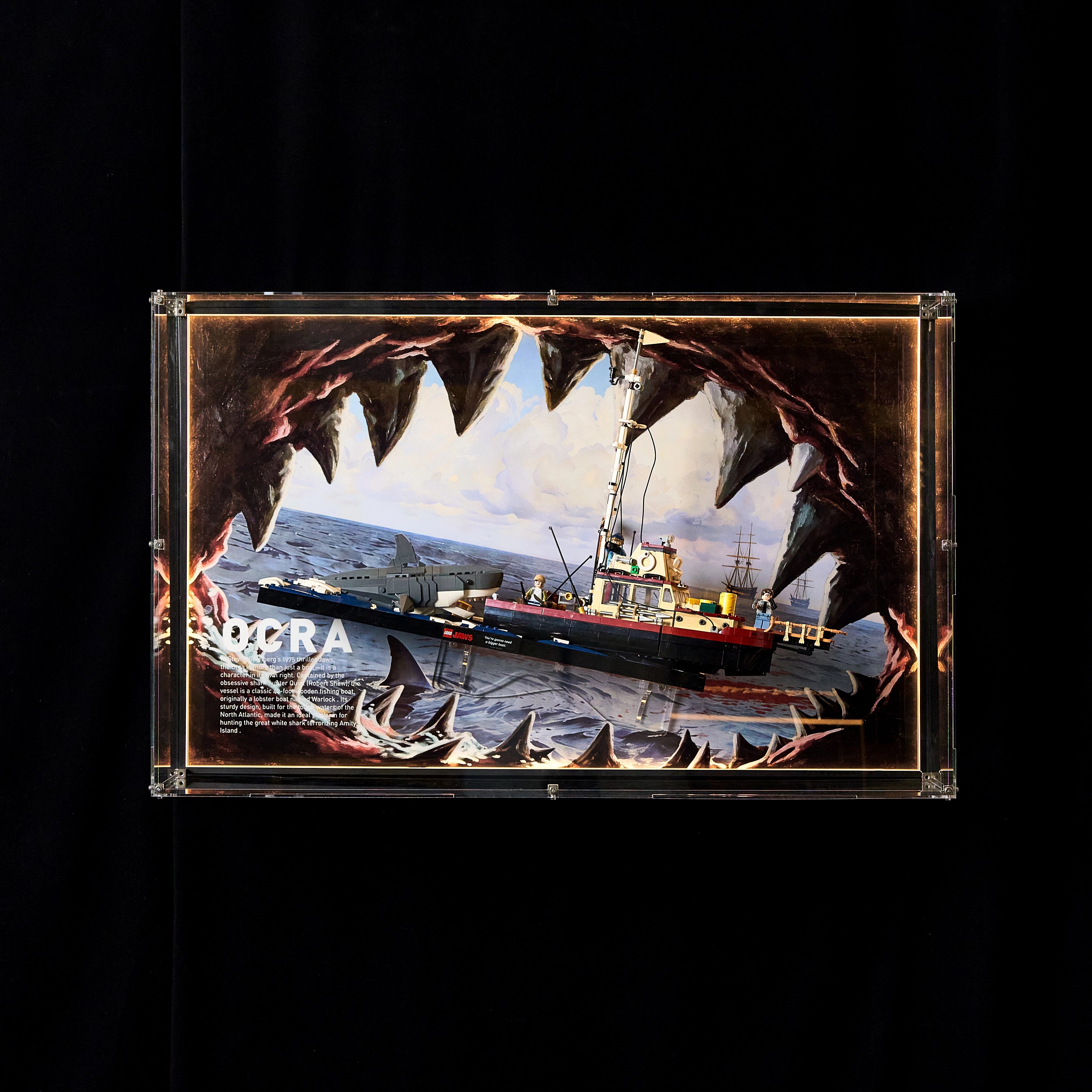 Wall Display Frames For LEGO® Ideas 21350 Jaws