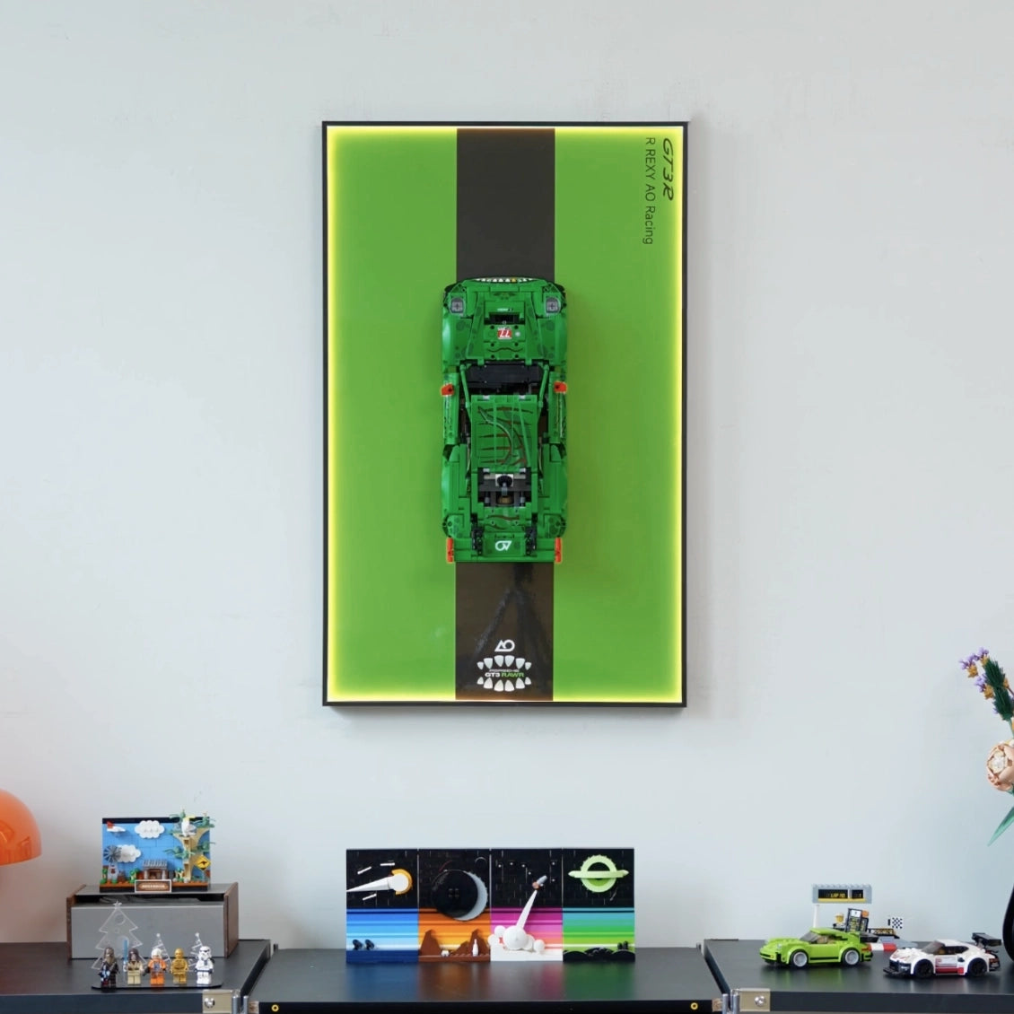 Car Display Frame For LEGO® 42224 Porsche 911 GT3 R REXY AO Racing Car