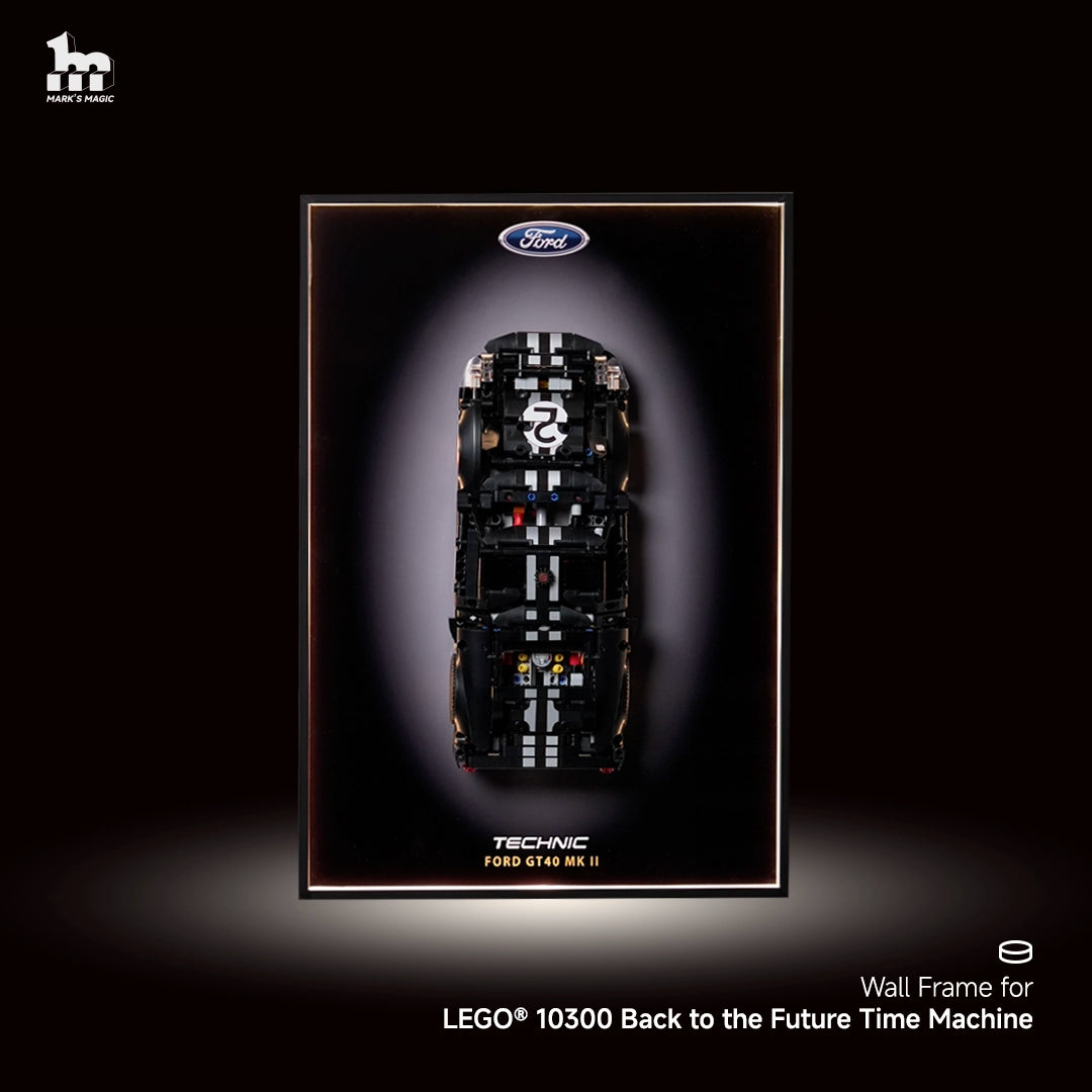 Wall Display frame for LEGO® Technic™ 42223 1966 Ford GT40 MKII Race Car Mid-Size Car