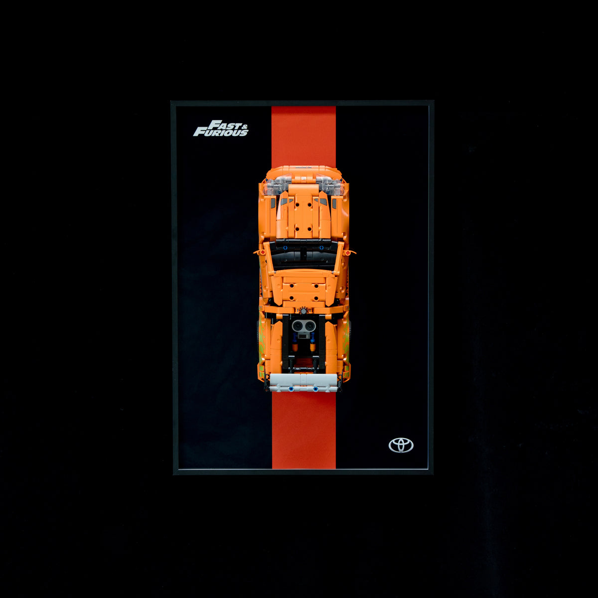 Wall Display Frame For Lego Technic™ 42204 Fast and Furious Toyota Supra MK4