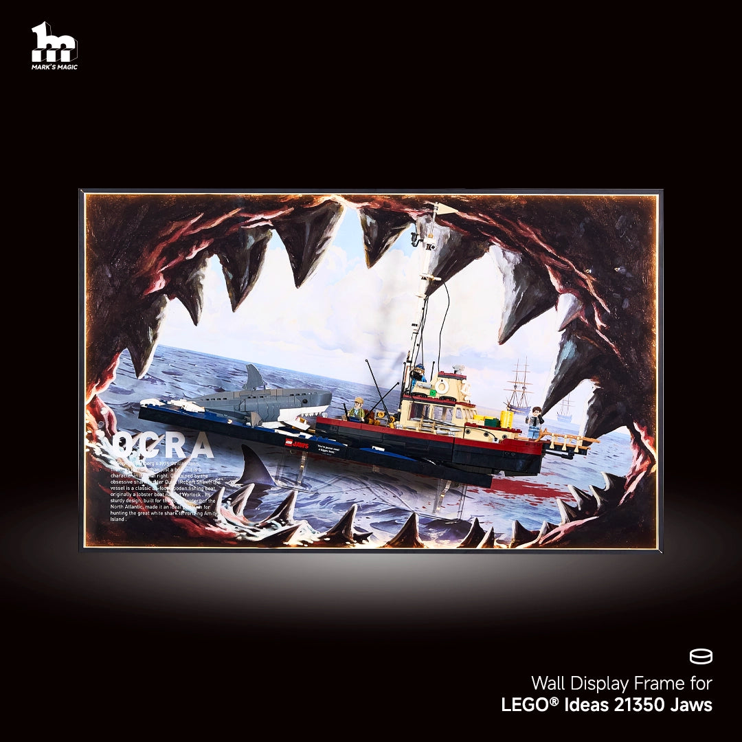 Wall Display Frames For LEGO® Ideas 21350 Jaws