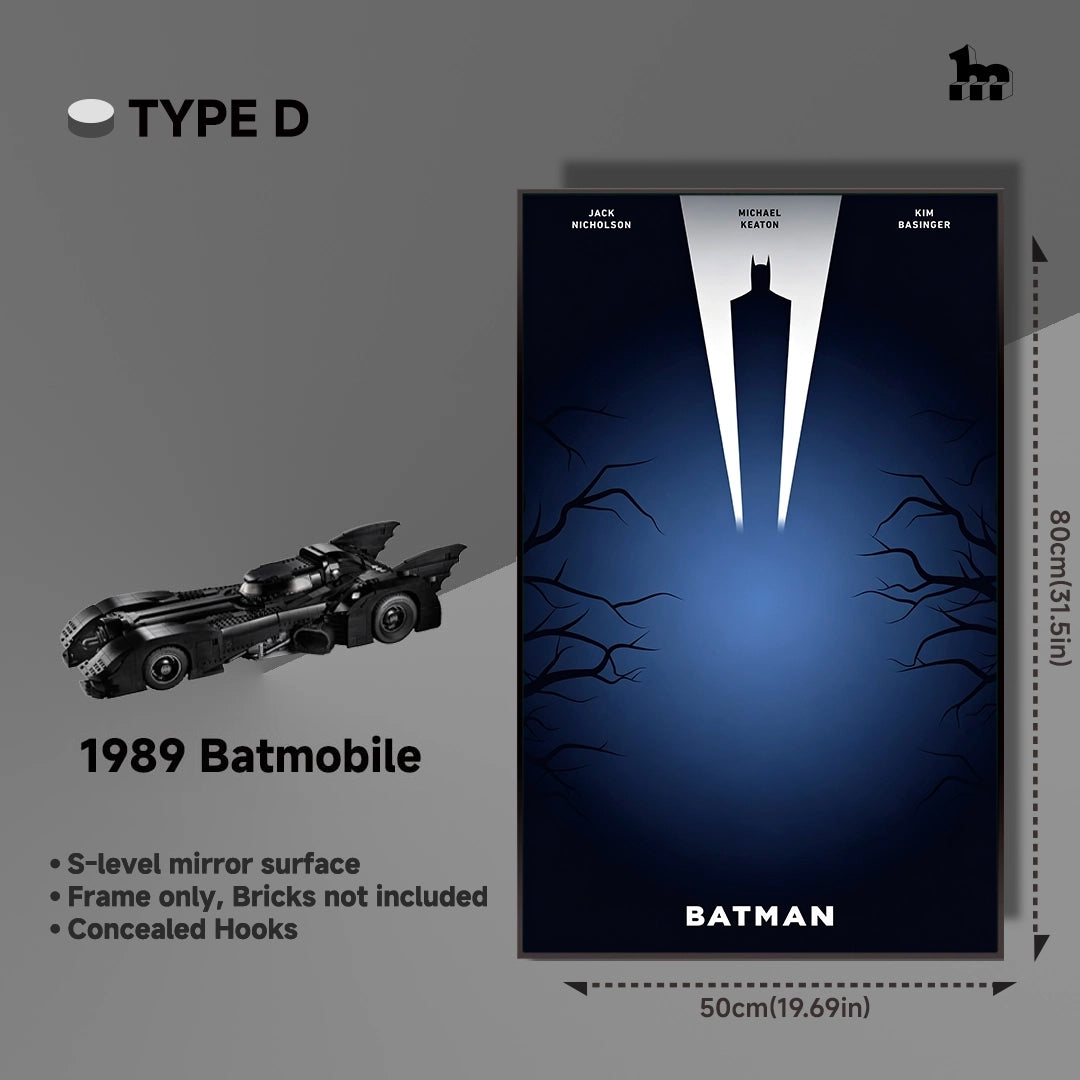 Display frame for LEGO® Batman: LEGO DC™ 1989 Batmobile 76139