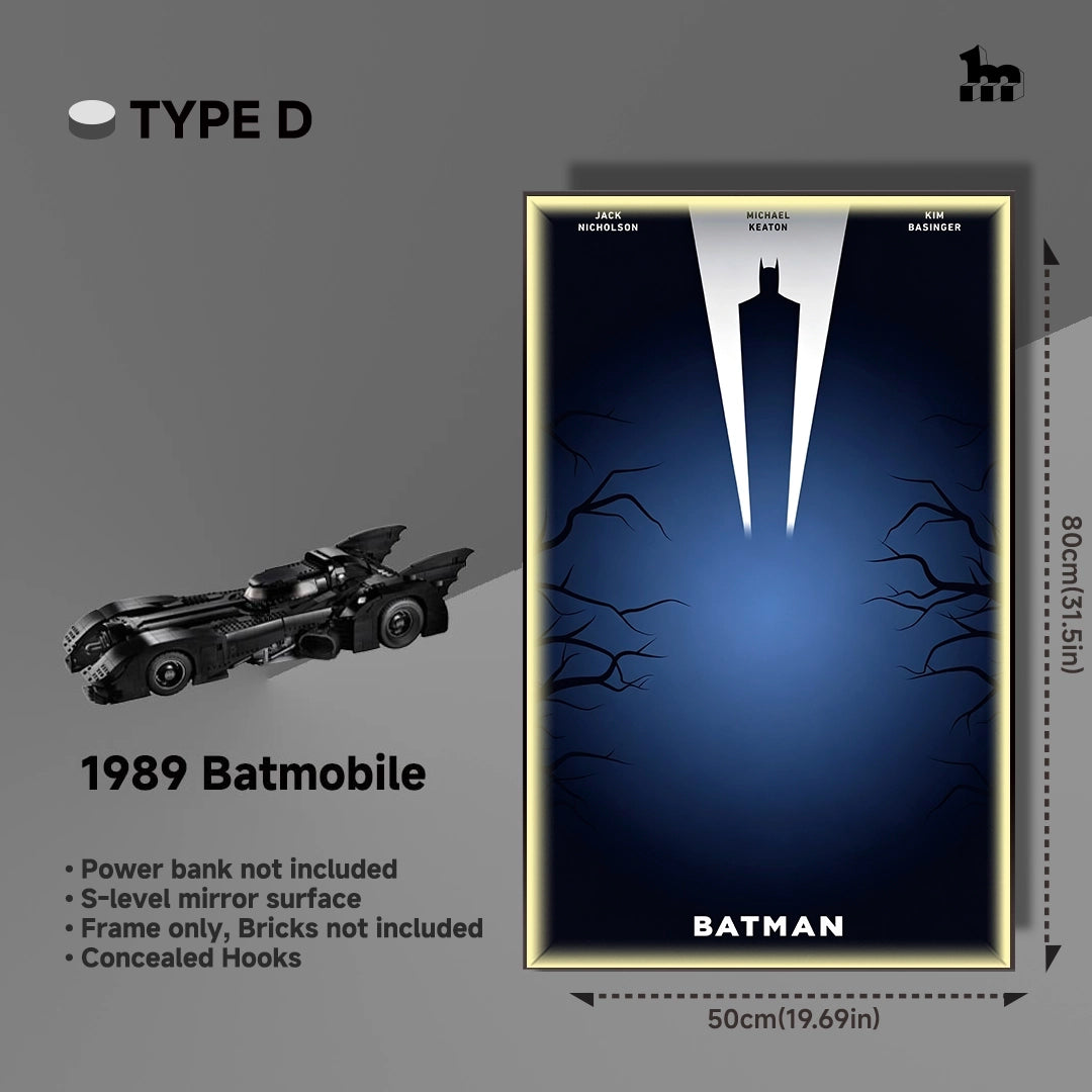 Display frame for LEGO® Batman: LEGO DC™ 1989 Batmobile 76139