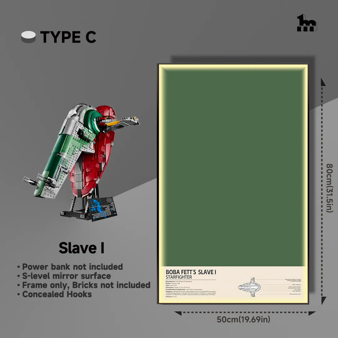 Wall Display frame for LEGO® STAR WARS™ 75060 Slave I