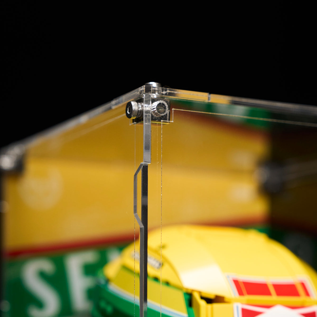 【Limited Free Sticker Included】Wall mounted Display Case For LEGO® Editions F1 43024 Ayrton Senna’s Helmet