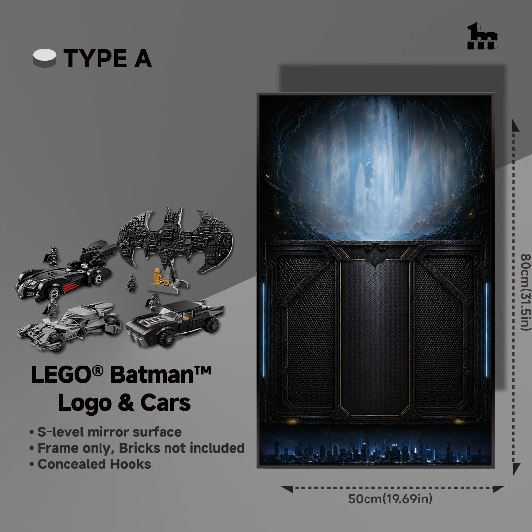 Wall Display Frames For LEGO® batman logo & cars (76330) (76332) (76333) (76331)