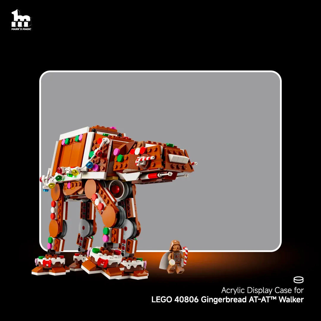 【Premium】 Display Case For LEGO 40806 Gingerbread AT-AT™ Walker