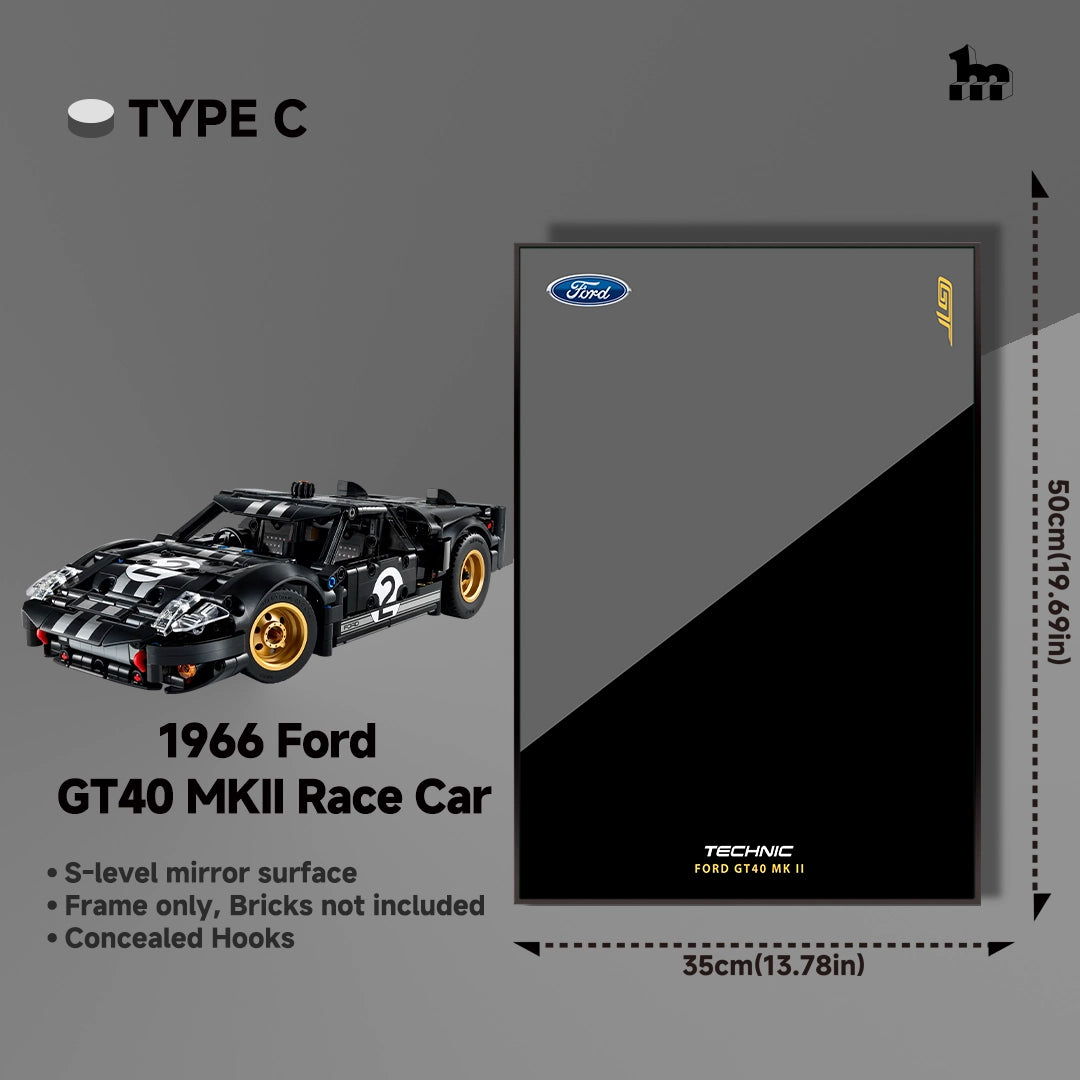 Wall Display frame for LEGO® mid-size Technic™ car