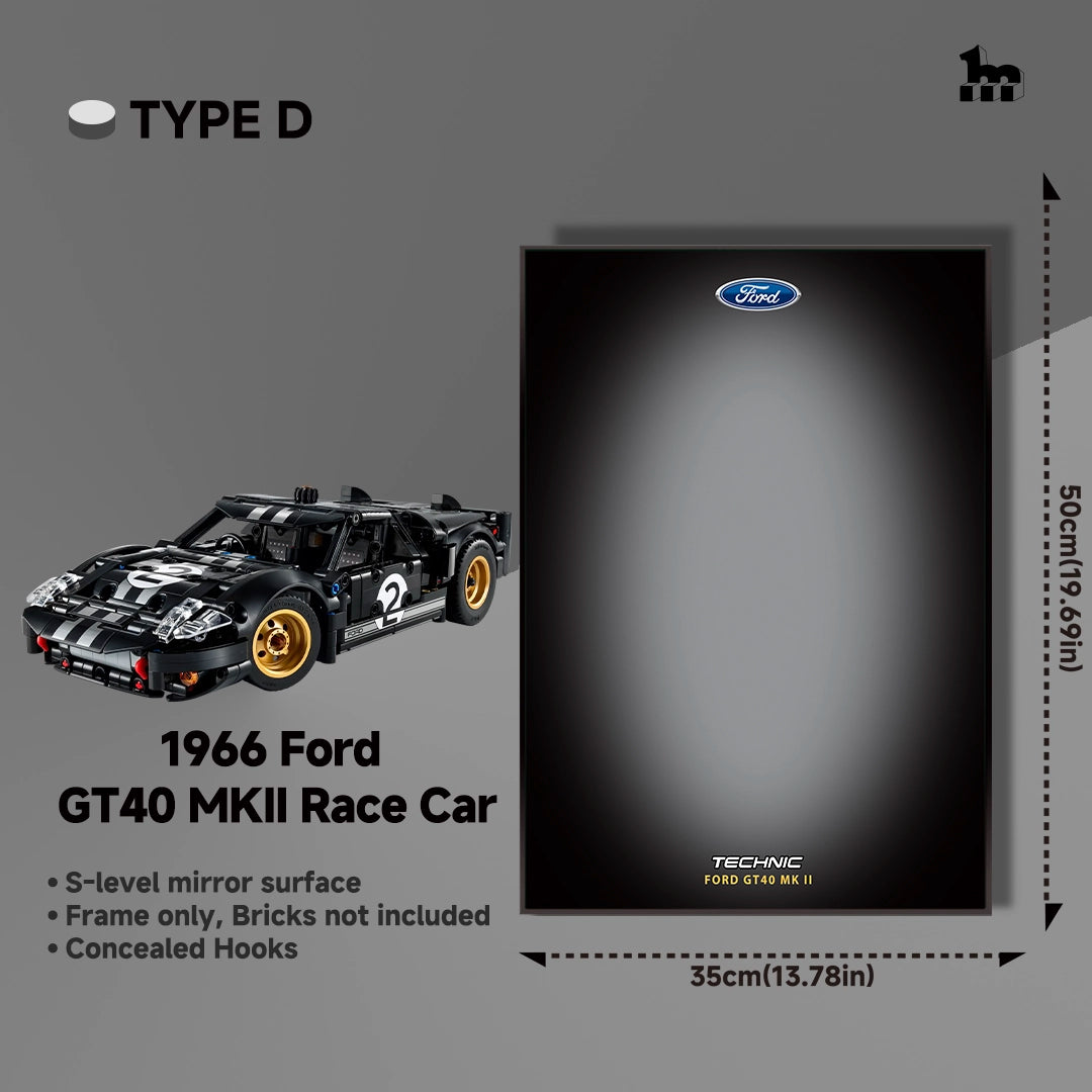 Wall Display frame for LEGO® mid-size Technic™ car