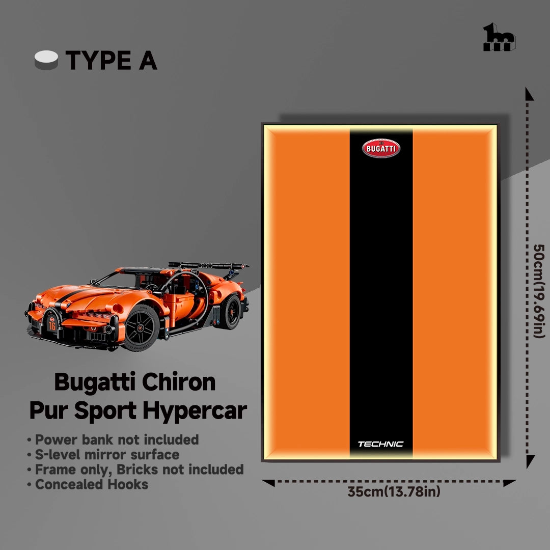 Wall Display frame for LEGO® mid-size Technic™ car