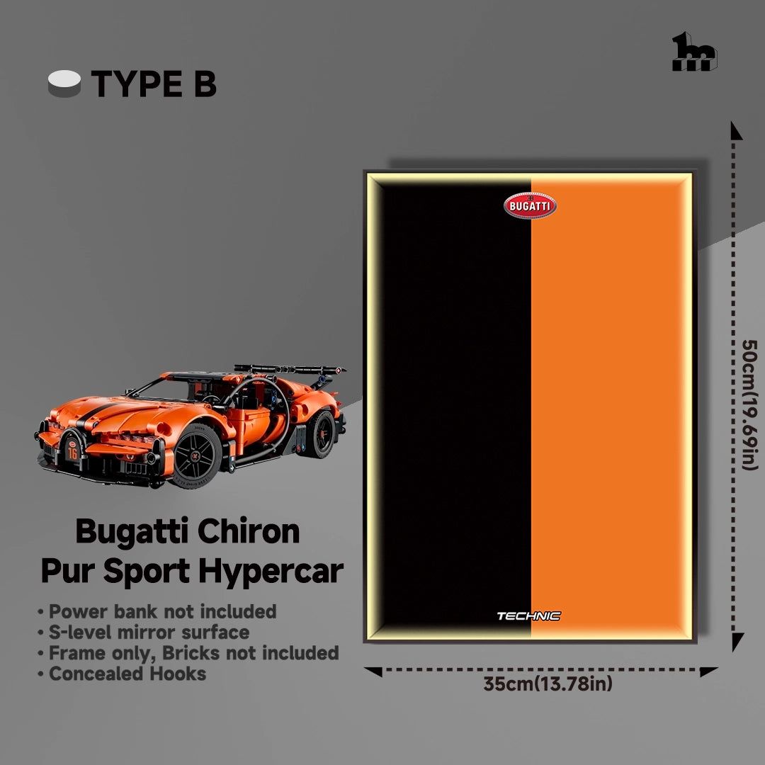 Wall Display frame for LEGO® mid-size Technic™ car
