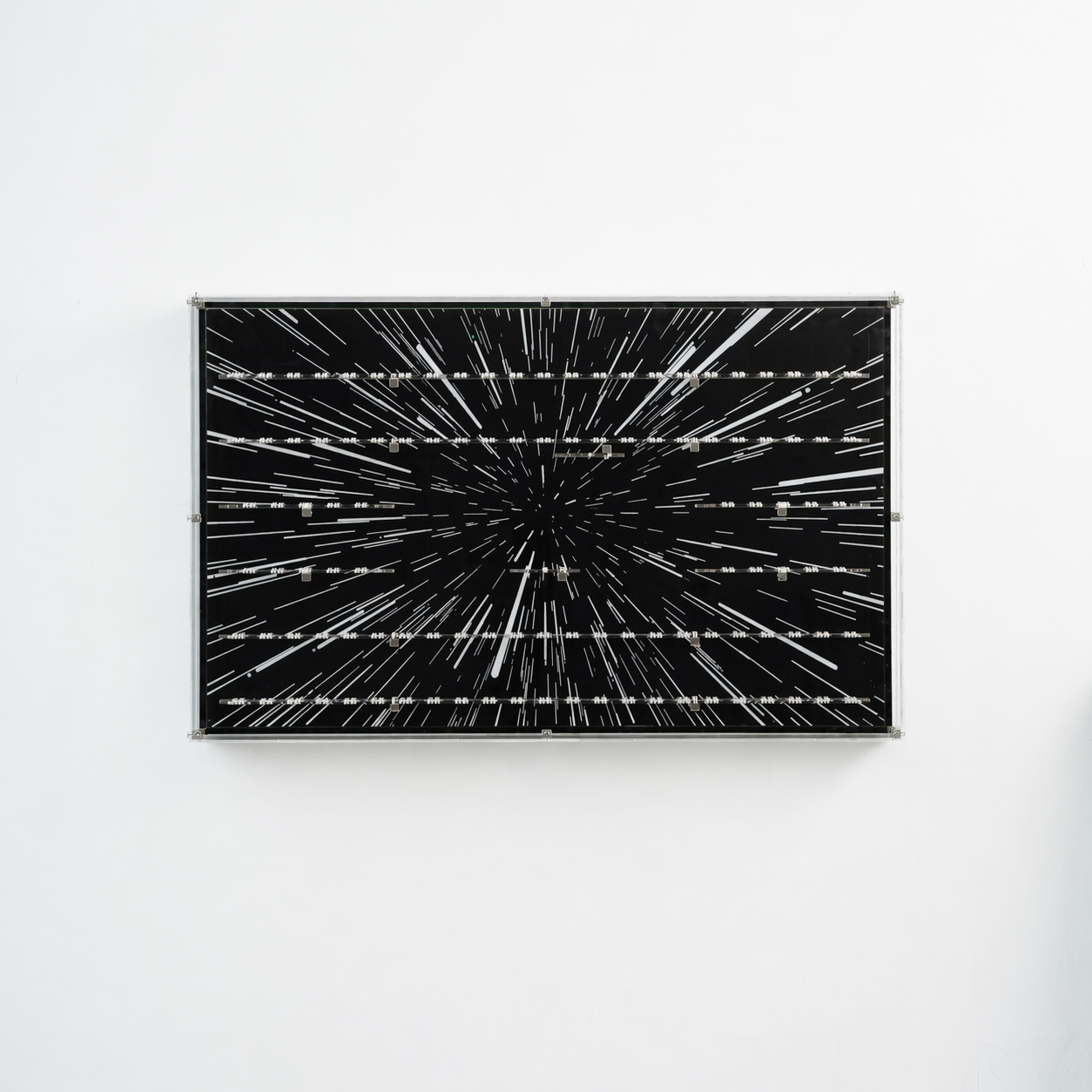 【PREMIUM LIGHT-UP】 Wall mounted Display Case for lego Star Wars Minifigure & Brick-Built star wars Logo
