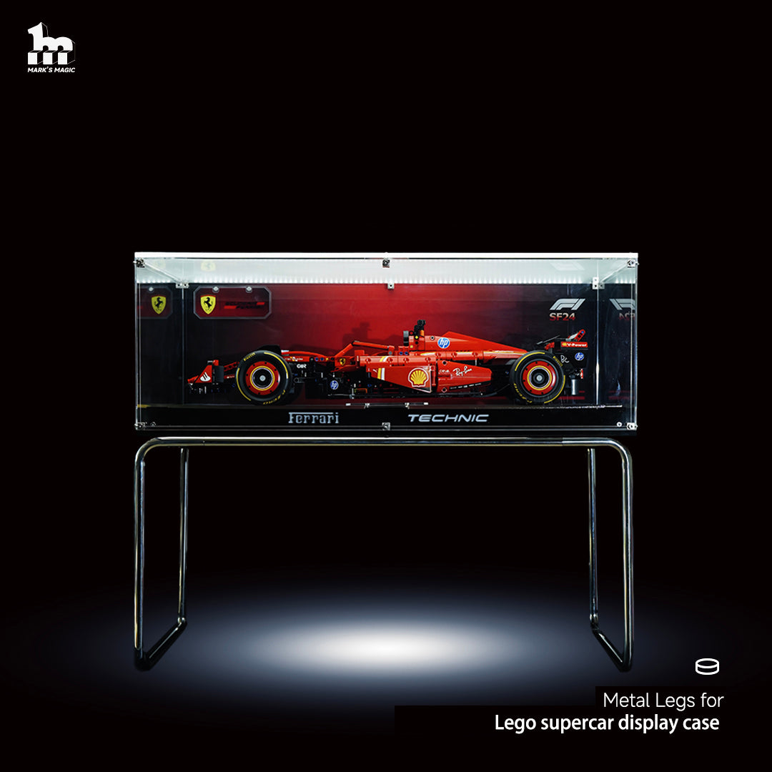 LEGO® TECHNIC 1:8 supercar acrylic display case metal legs