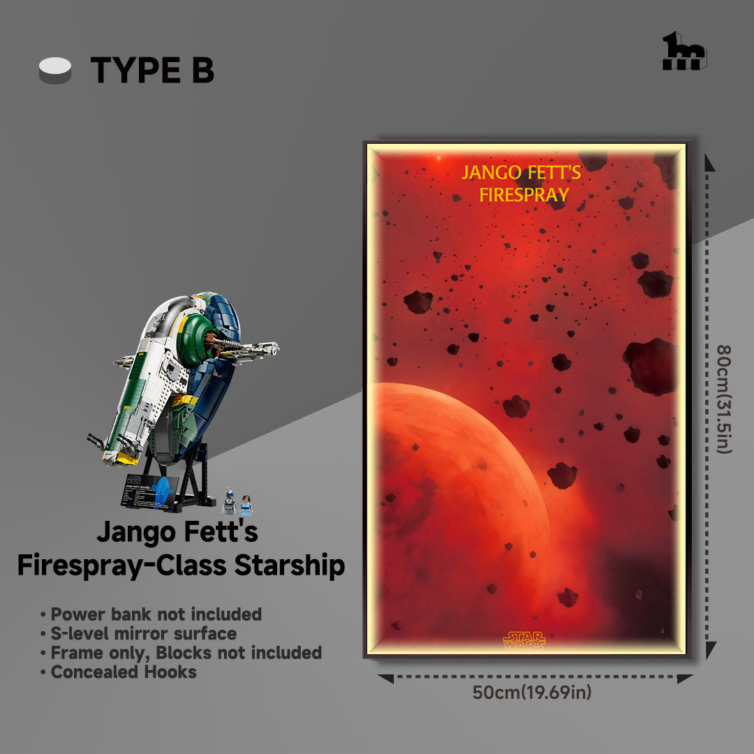 LEGO® STAR WARS™ 75409 Jango Fett's Firespray-Class Starship Light display frame TYPE B