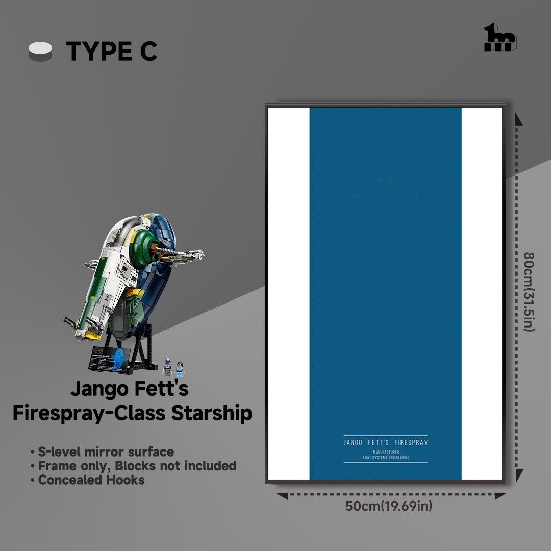 LEGO® STAR WARS™ 75409 Jango Fett's Firespray-Class Starship display frame TYPE C