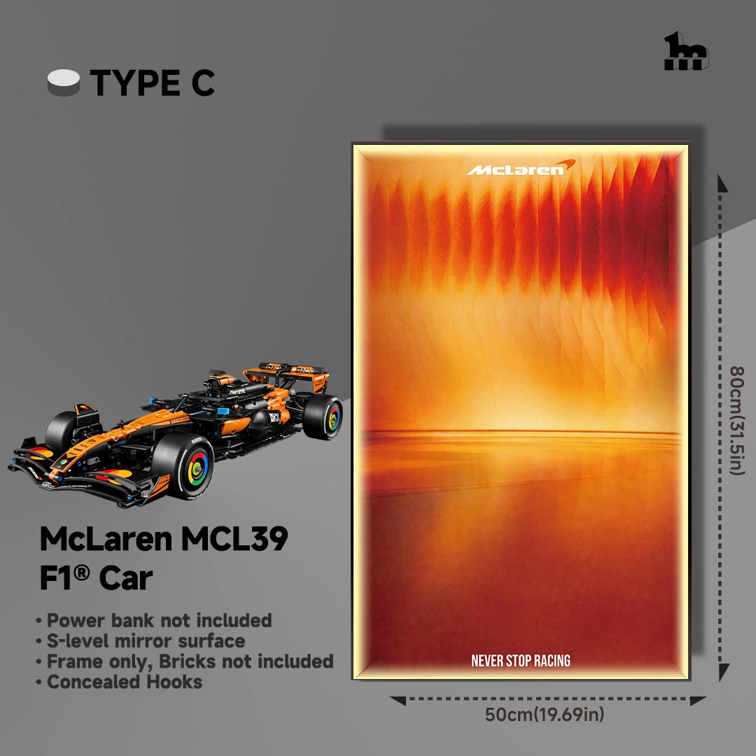 Wall Display Frame For LEGO® Technic™ F1 Series.