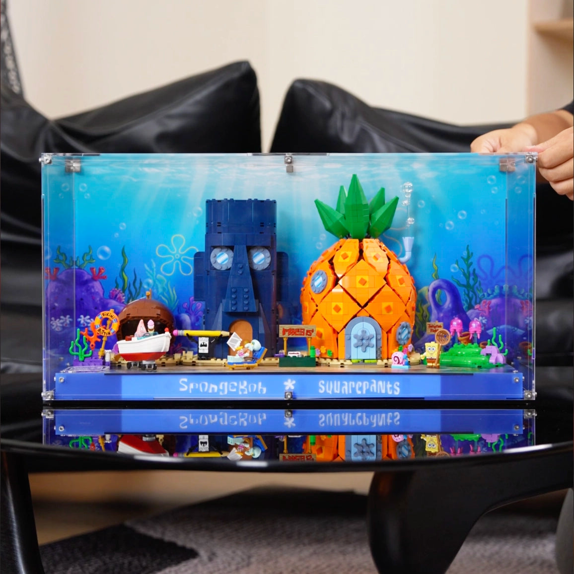 Acrylic Display Case For LEGO® ICONS 11386 SpongeBob SquarePants: Bikini Bottom