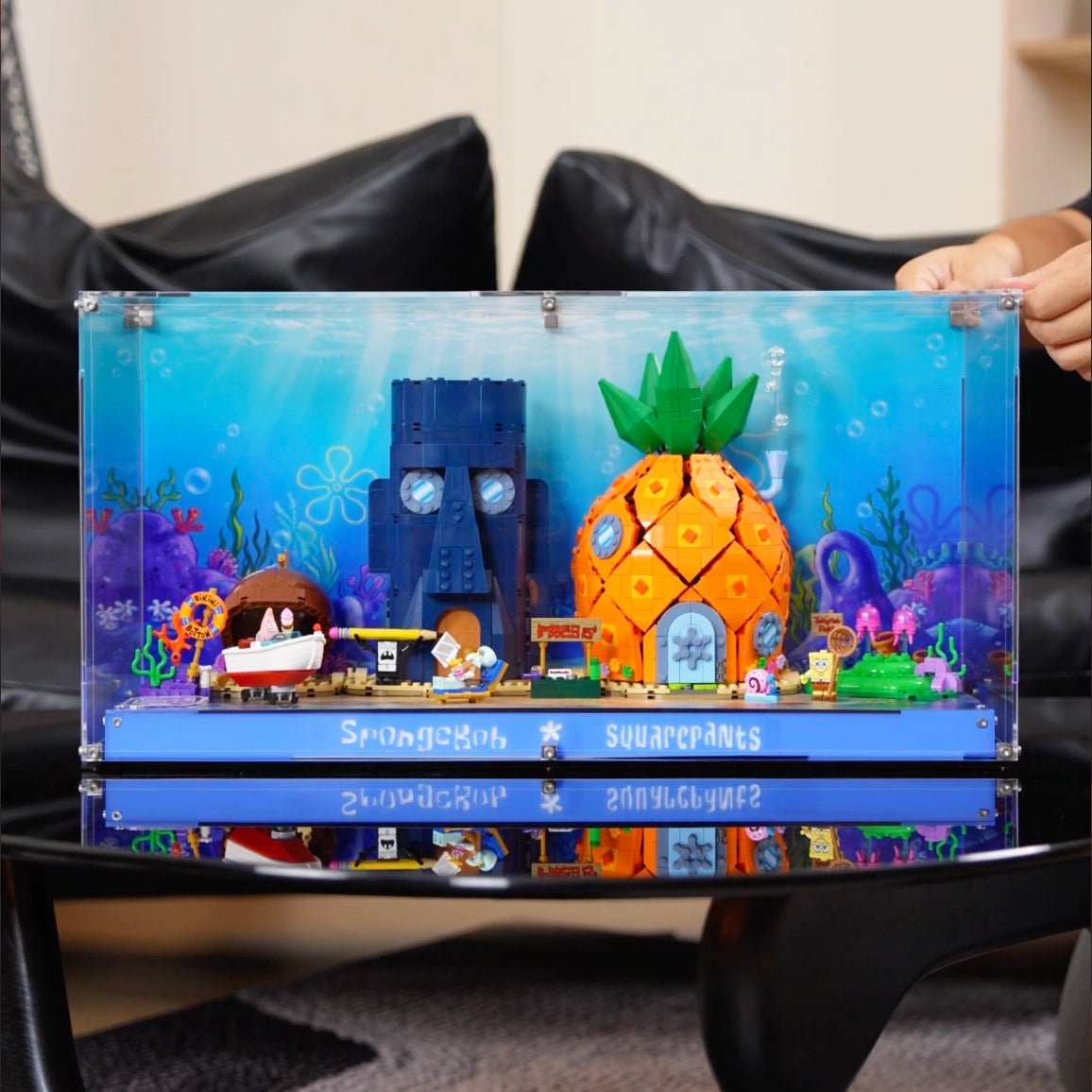 Acrylic Display Case For LEGO® ICONS 11386 SpongeBob SquarePants: Bikini Bottom