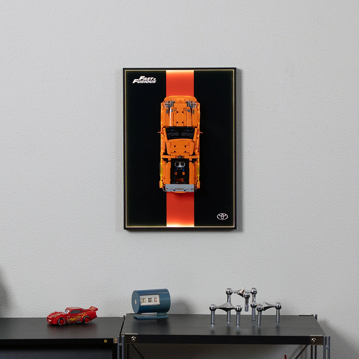 Wall Display Frame For Lego Technic™ 42204 Fast and Furious Toyota Supra MK4