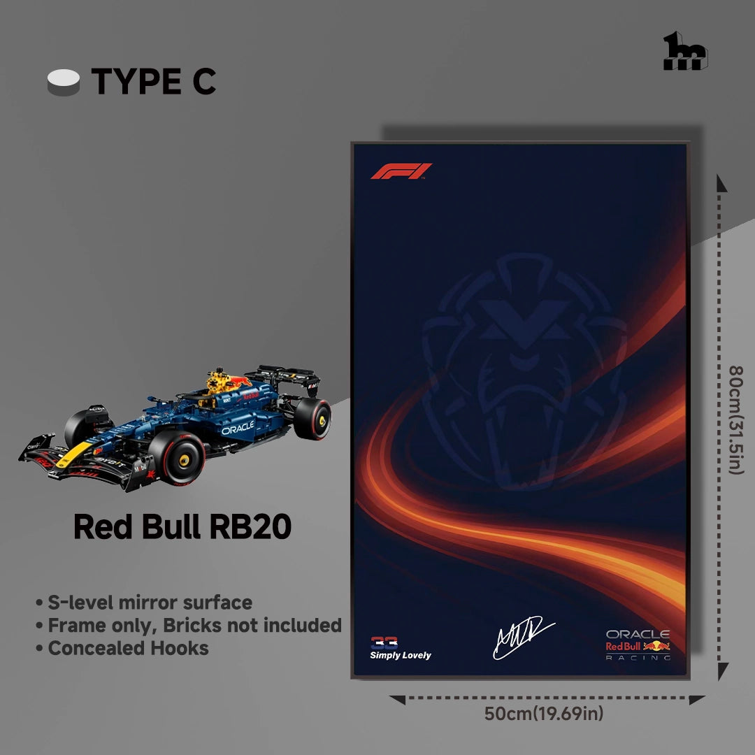Car Display Frame For LEGO® TECHNIC™ Oracle Red Bull Racing RB20 F1 Car 42206
