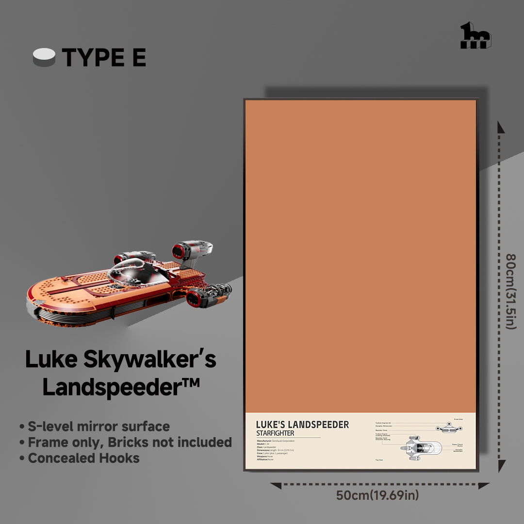 Wall Display Frame for LEGO® Star Wars 75341 Luke Skywalker’s Landspeeder™