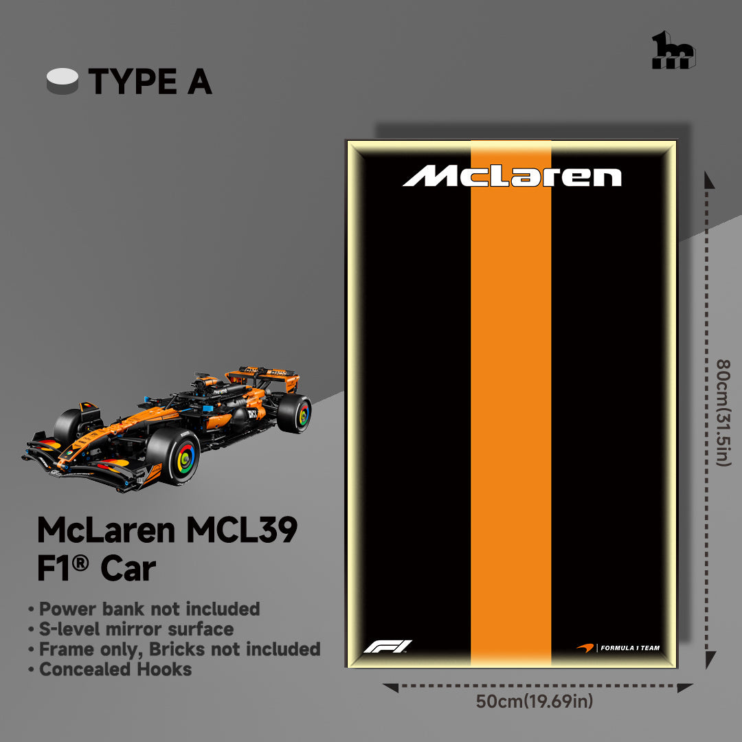 Wall Display Frame For LEGO® Technic™ F1 Series.