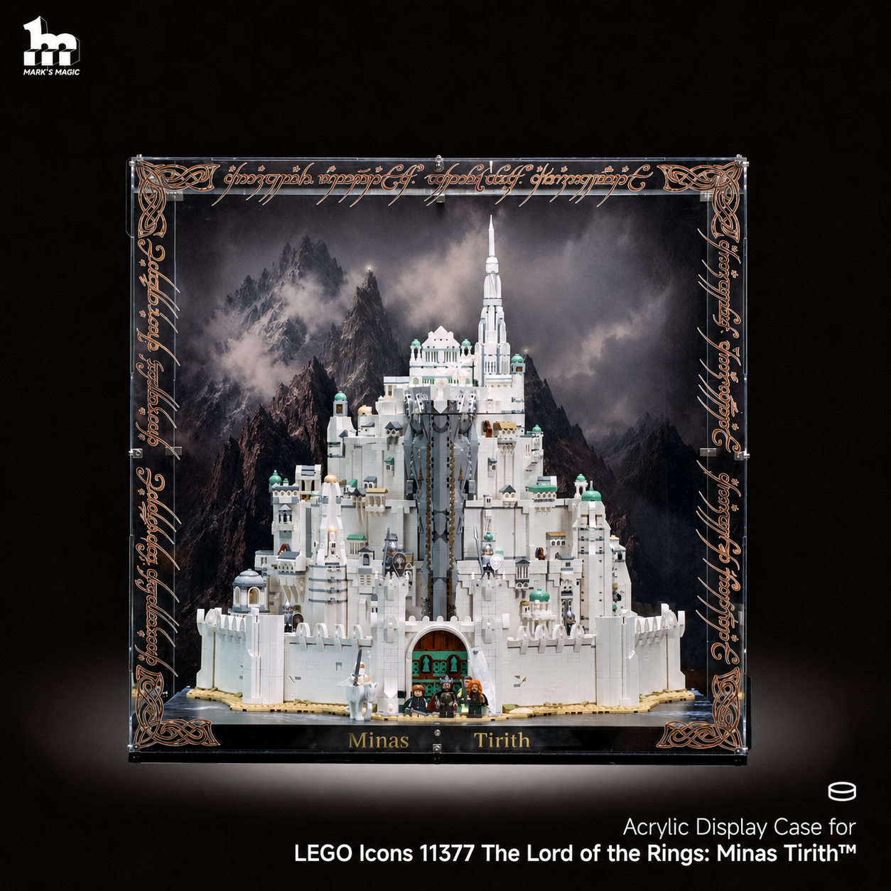 【PREMIUM】 Double-Sided Display Acrylic Case For LEGO ICONS 11377 Lord of the Rings Minas Tirith