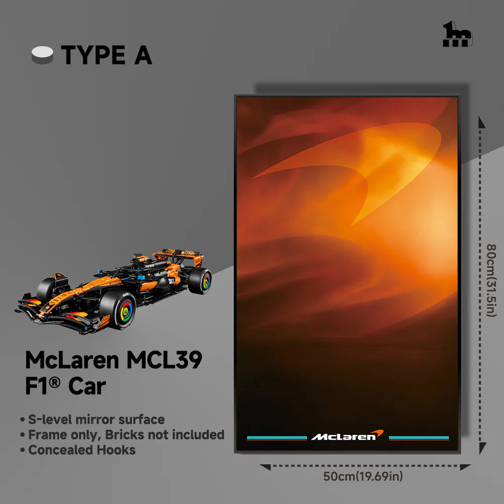 Wall Display Frame For LEGO® Technic™ F1 Series.