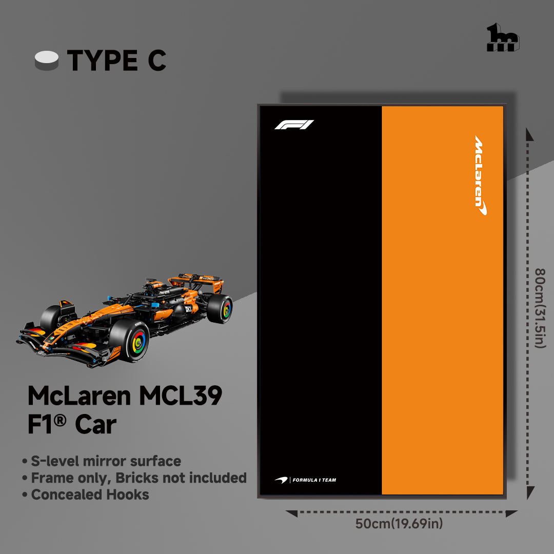 Wall Display Frame For LEGO® Technic™ F1 Series.