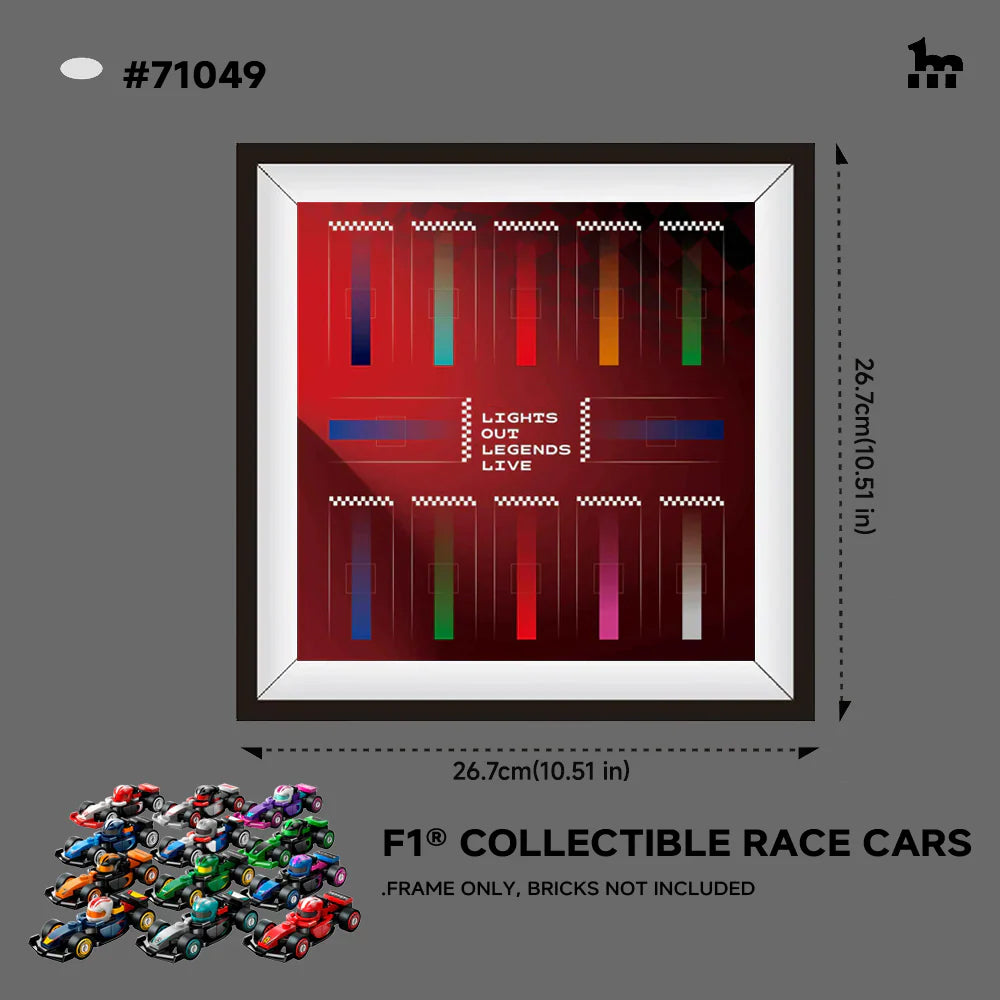 LEGO® F1® Collectible Cars display case in home