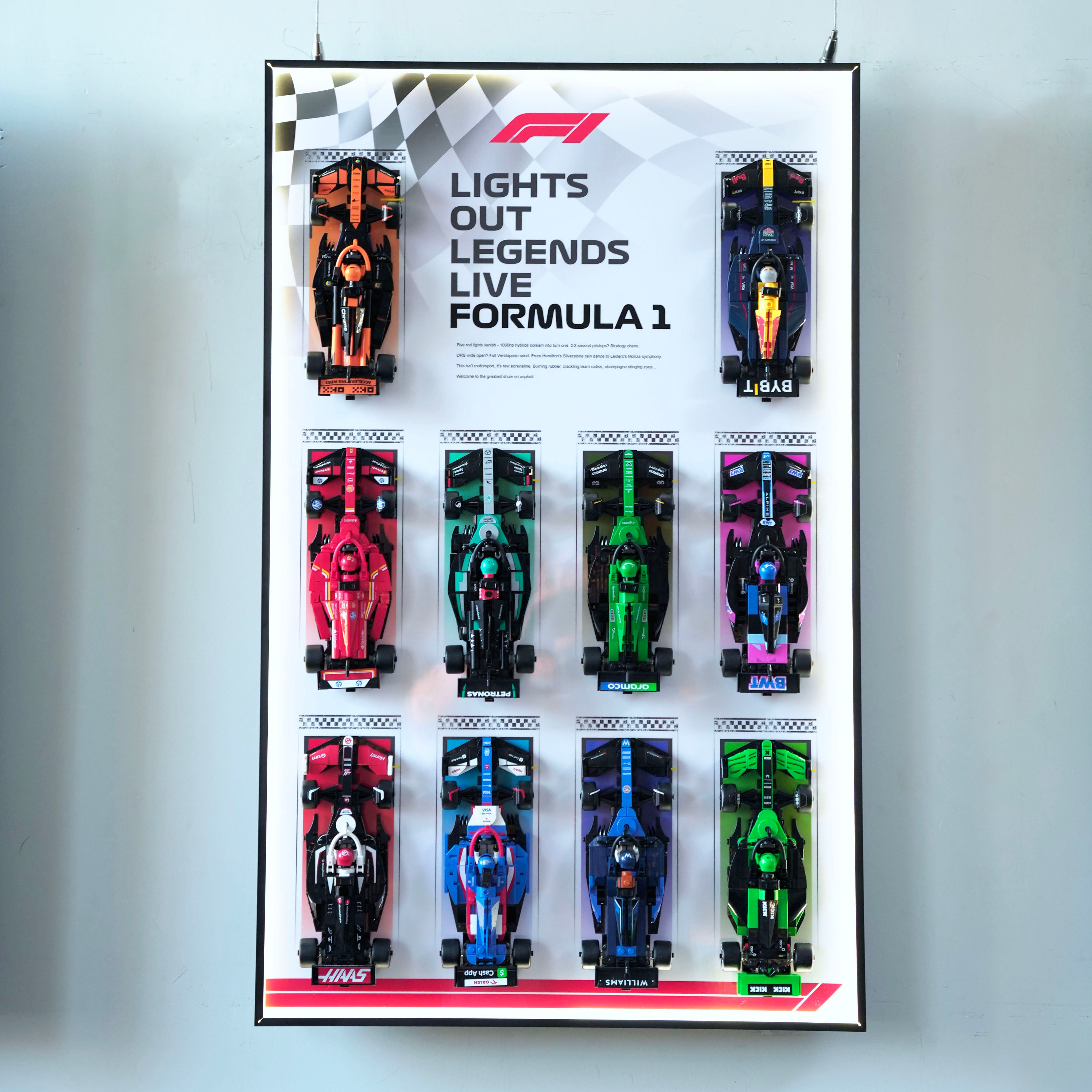 Car Display Frame for LEGO® Speed Champions f1 Series