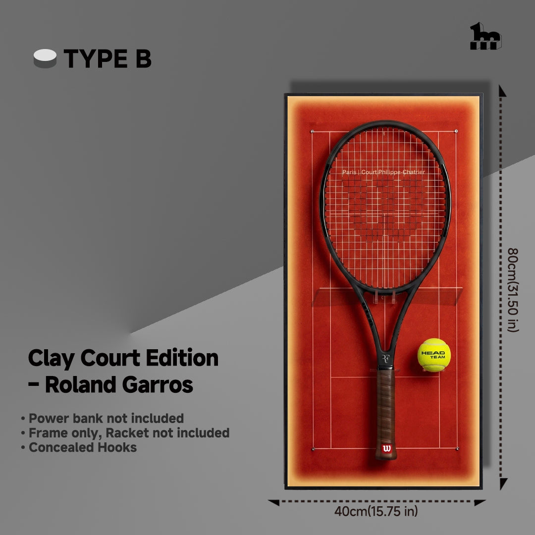 Tennis Racket Wall Mount Display Frame