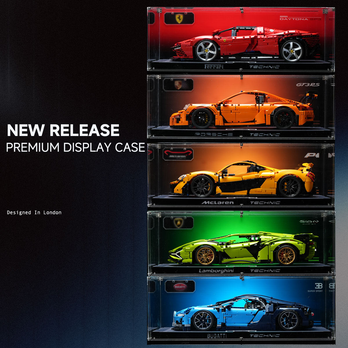 Lego supercar display case display cabinet