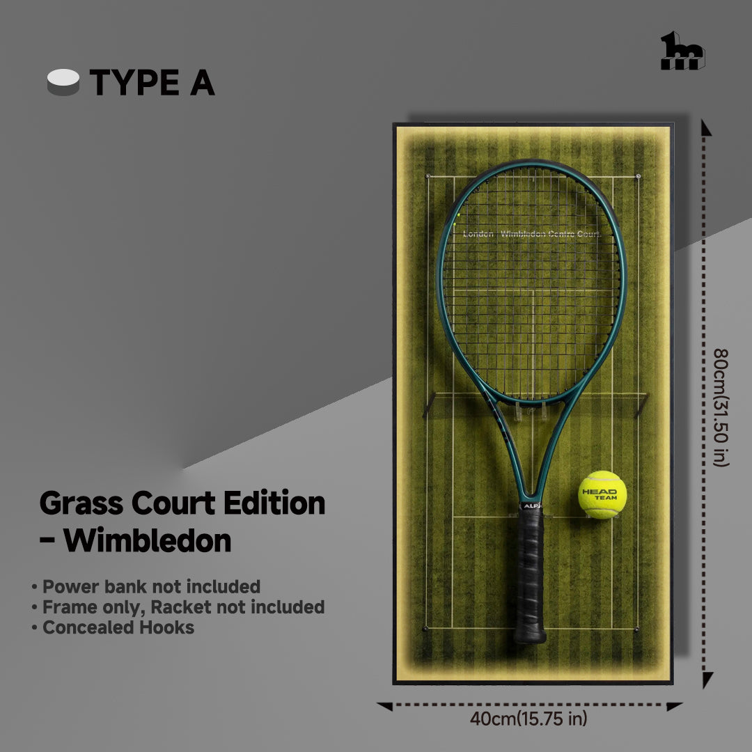 Tennis Racket Wall Mount Display Frame