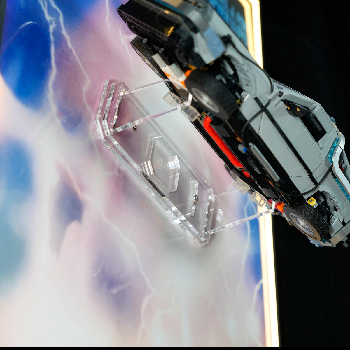 Cadre d'exposition mural pour LEGO® ICONS™ 10300 Retour vers le futur Time Machine
