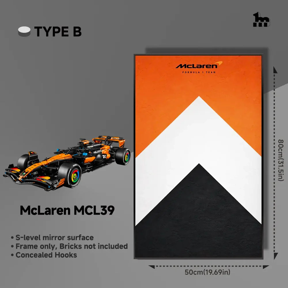 Wall Display Frame For LEGO® Technic™ F1 Series.