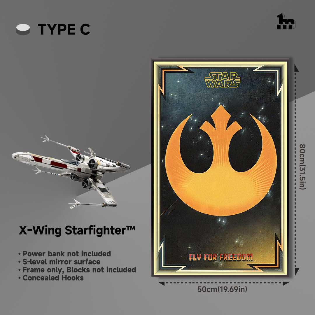 Wall Display Frame for LEGO® 75355 Star Wars™ X-Wing Starfighter™