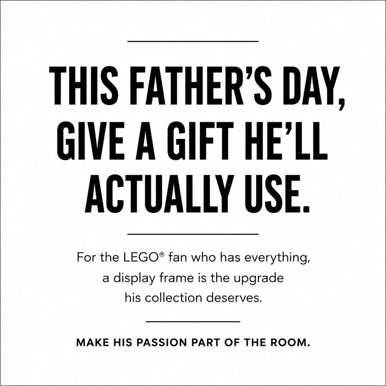 Father's Day Gifts for LEGO Fans: Display Frames and Acrylic Cases Dad Will Actually Use| Mark's Magic