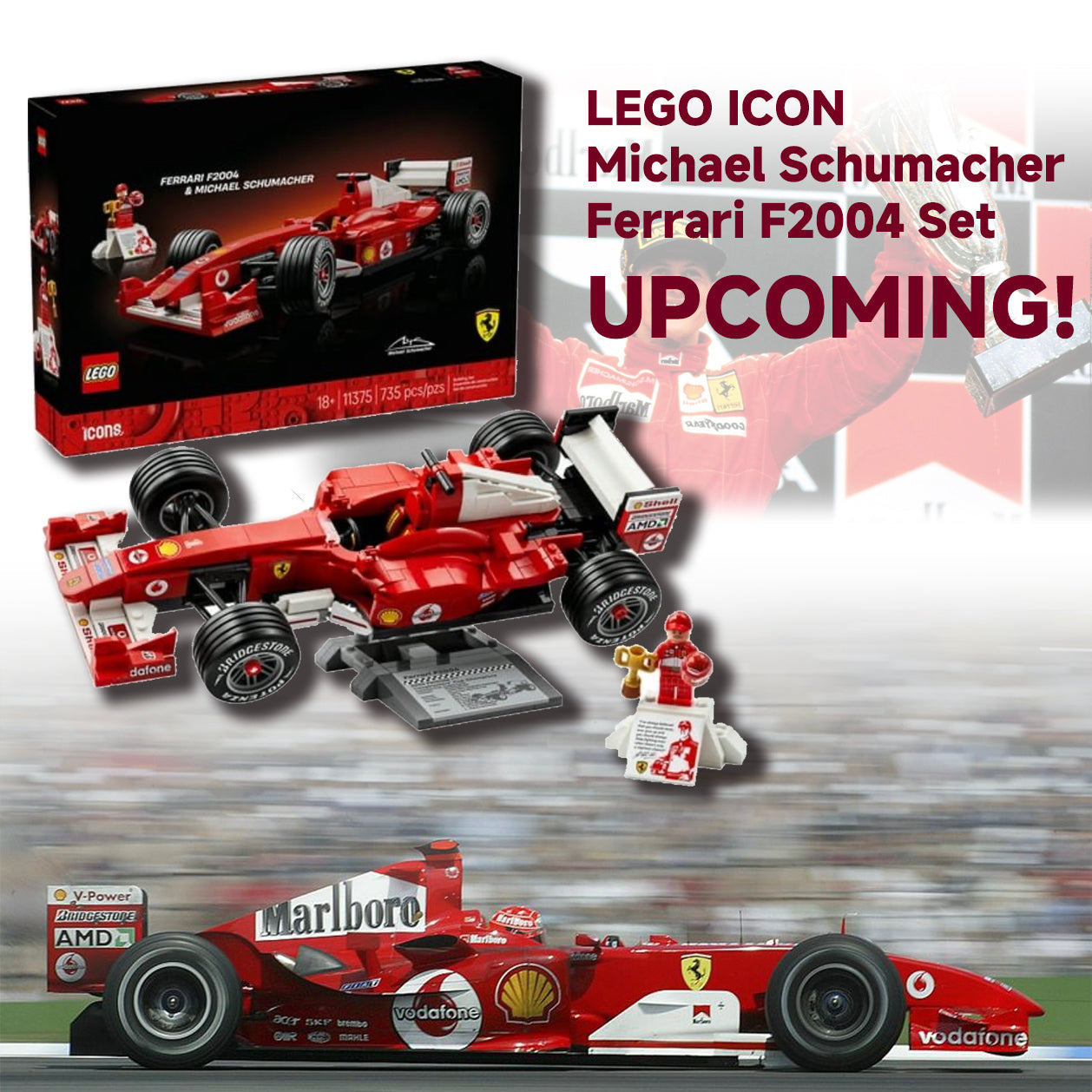 Everything you need to know about Lego Icons upcoming New Set-- Lego Michael Schumacher's Ferrari F2004!| Mark's Magic