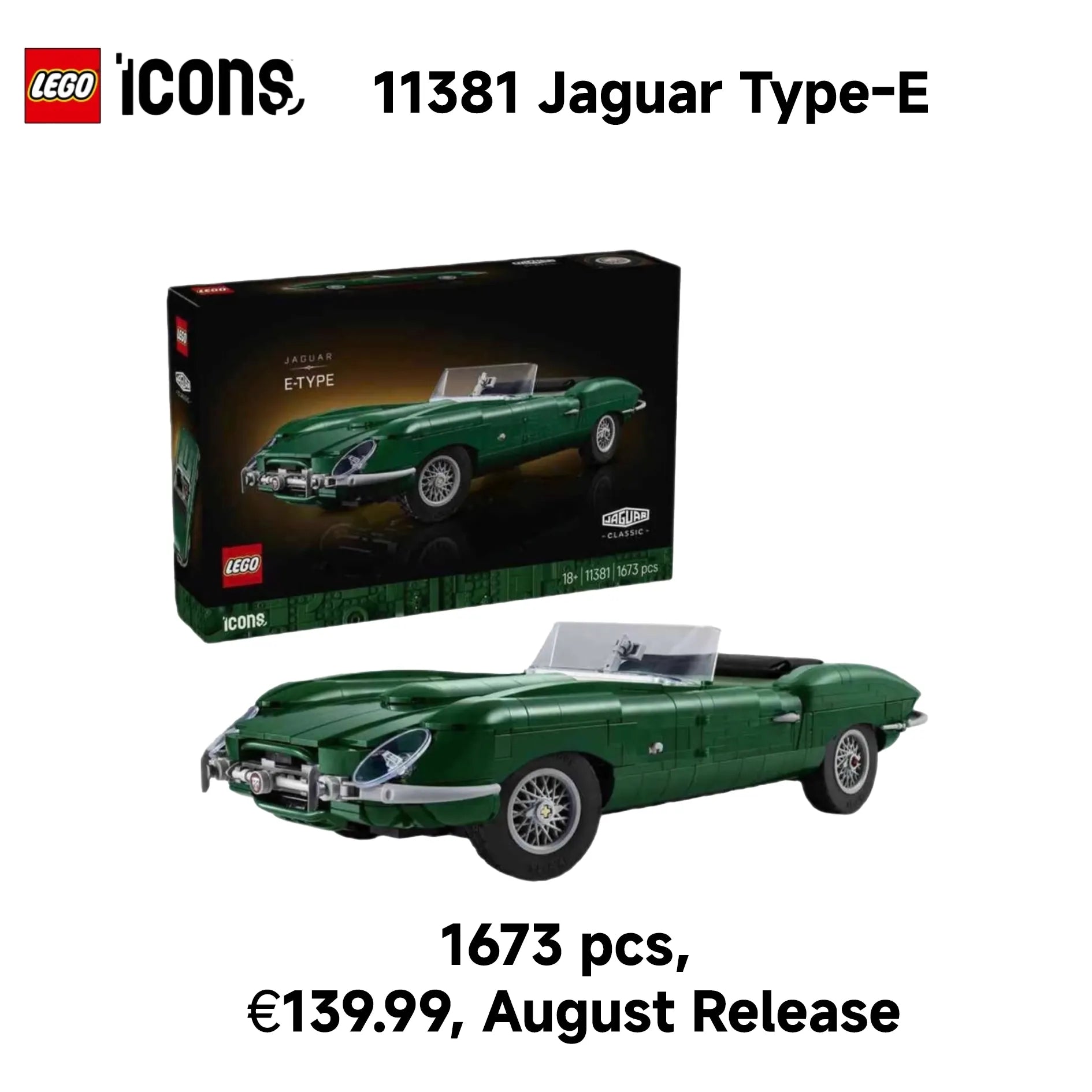 LEGO Icons Jaguar E-Type 11381 Preview: A British Classic Joins the Icons Car Line| Mark's Magic
