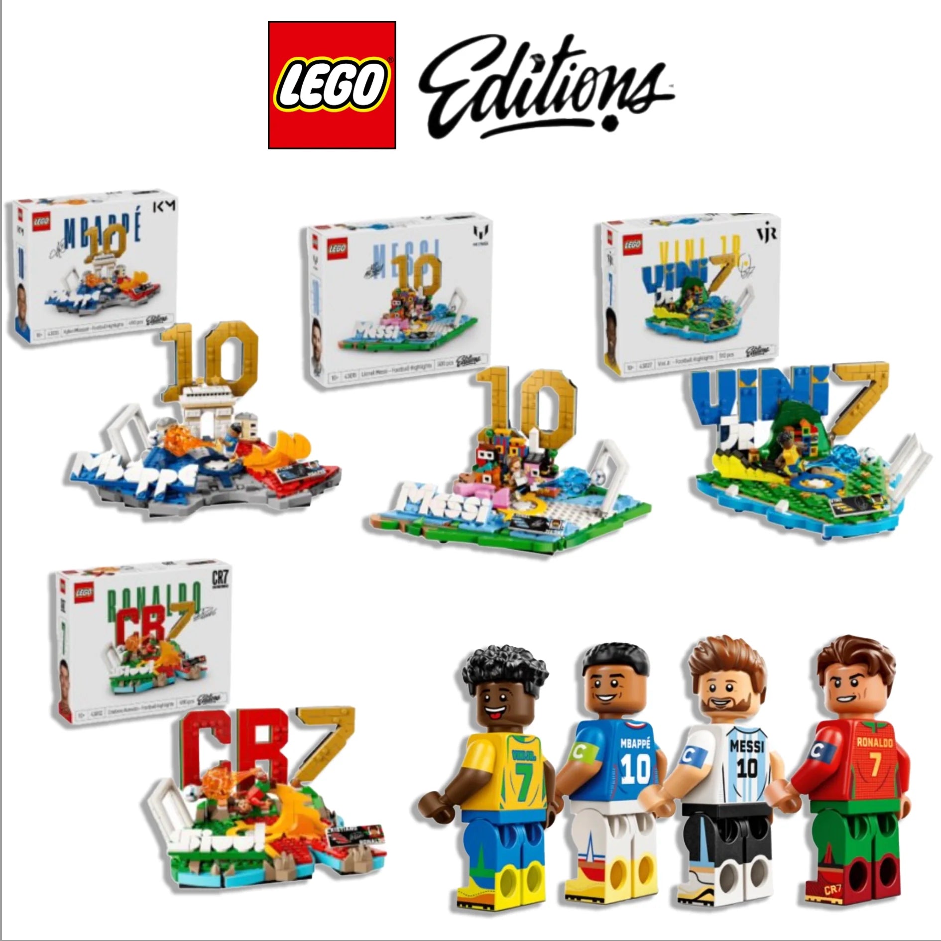 LEGO Soccer Highlights Sets: Everything We Know So Far About Messi, Ronaldo, Mbappé, and Vini Jr